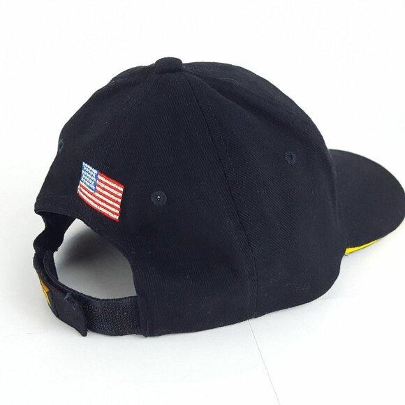 NRA Baseball Cap Strap Back BLACK National Rifle Association - Picture 2 of 7